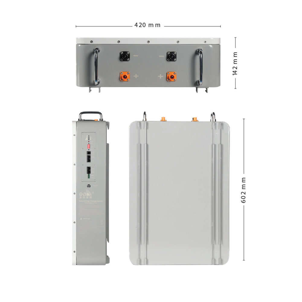 DJDC Dongjin  48V 100Ah Lithium-ion LiFePO₄ Battery – 5.12kWh – IP32 – Wall-Mounted - Image 4