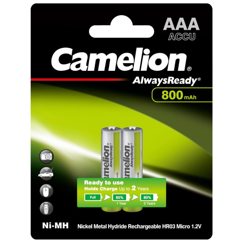 Camelion AAA 1.2V Rechargeable Cell (Pack of 2) - Image 3