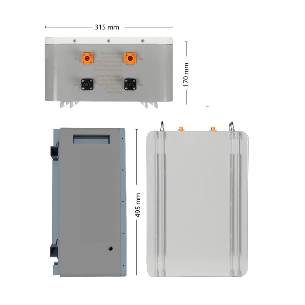 DJDC Dongjin 25.6V 100Ah  Lithium-Ion  LiFePO4 Wall-Mounted Battery with WiFi & Bluetooth 2.56kw- IP32 - Image 3