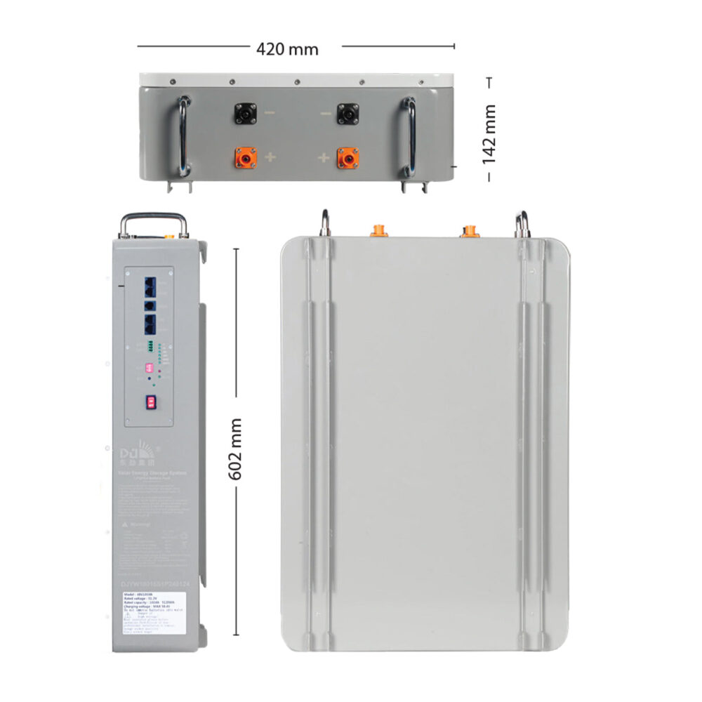 DJDC Dongjin 51.2V 100Ah Lithium-Ion LiFePO4 Wall-Mounted Battery with WiFi & Bluetooth - 5.12kW - IP32 - Image 3