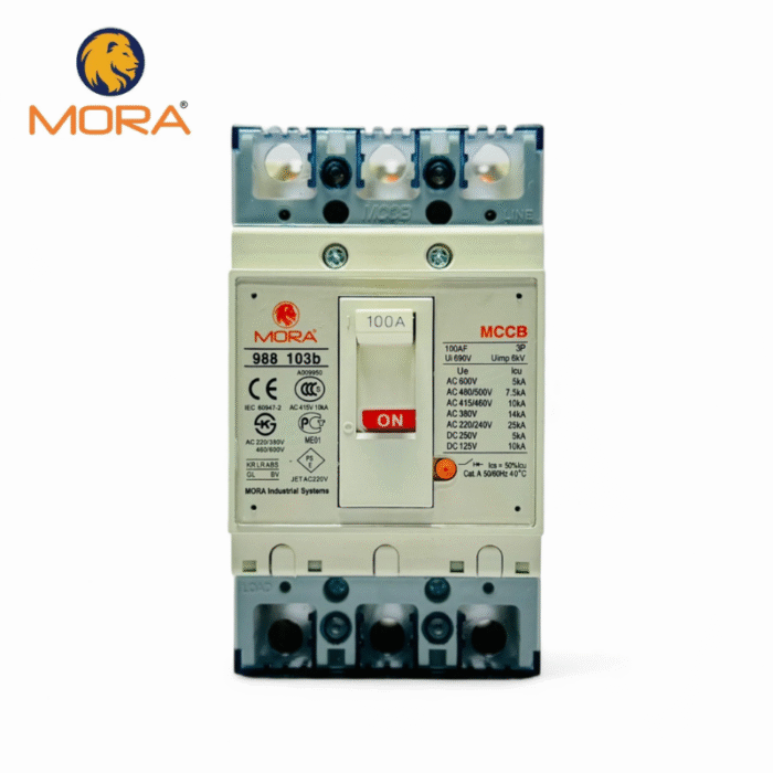 MORA 988 103b 100A 3-Pole MCCB _ AC Molded Case Circuit Breaker